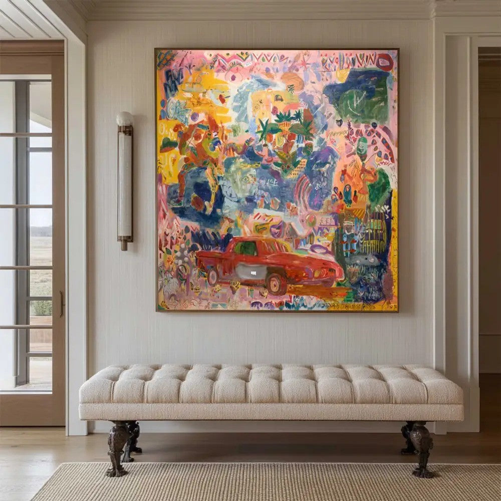 Vibrant Graffiti Abstract Expressionist Painting