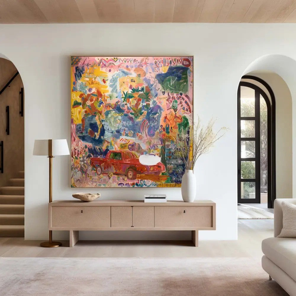 Vibrant Graffiti Abstract Expressionist Painting