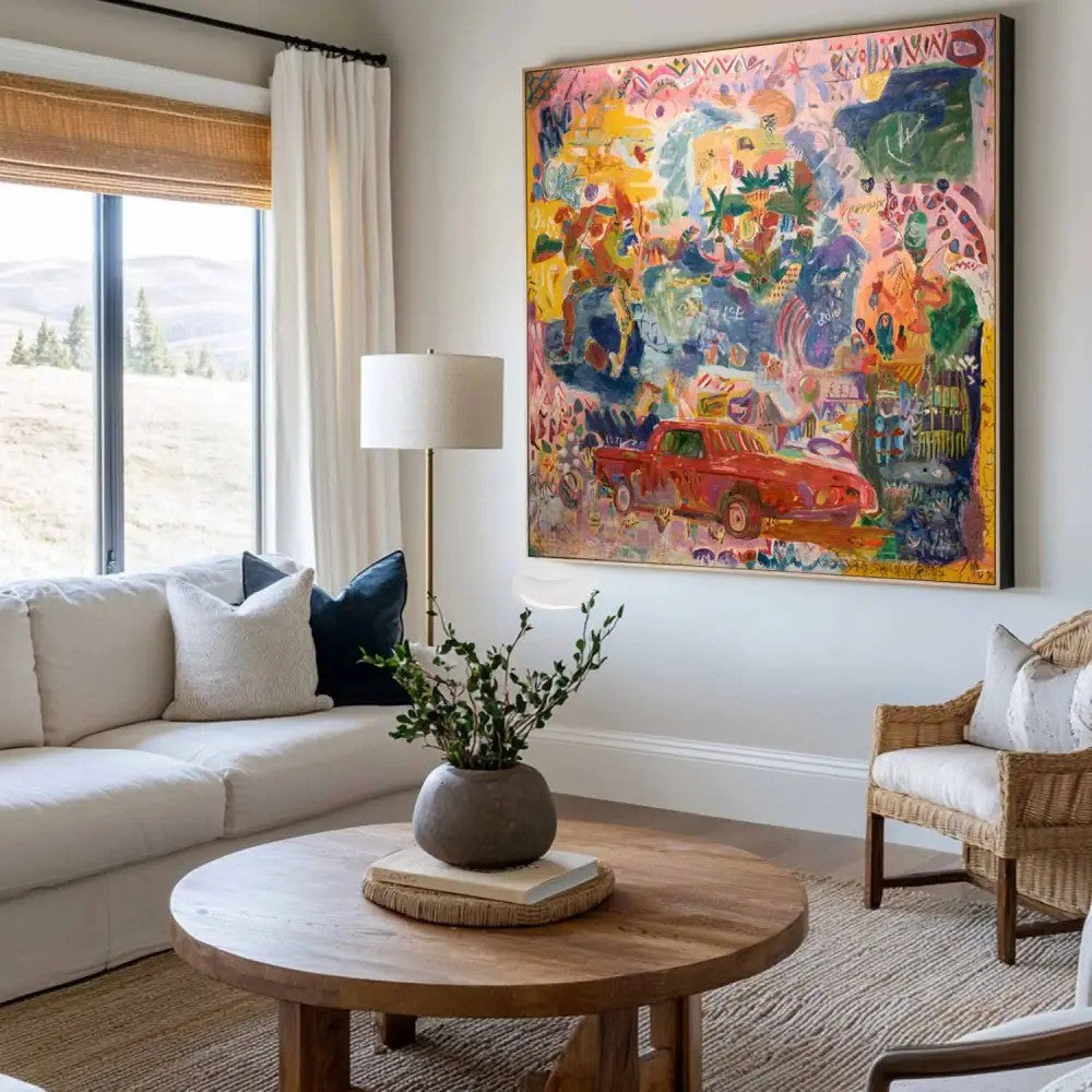 Vibrant Graffiti Abstract Expressionist Painting