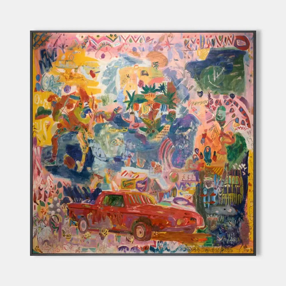 Vibrant Graffiti Abstract Expressionist Painting