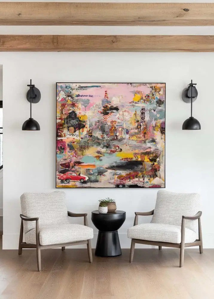 Whimsical Abstract Pop Art Painting