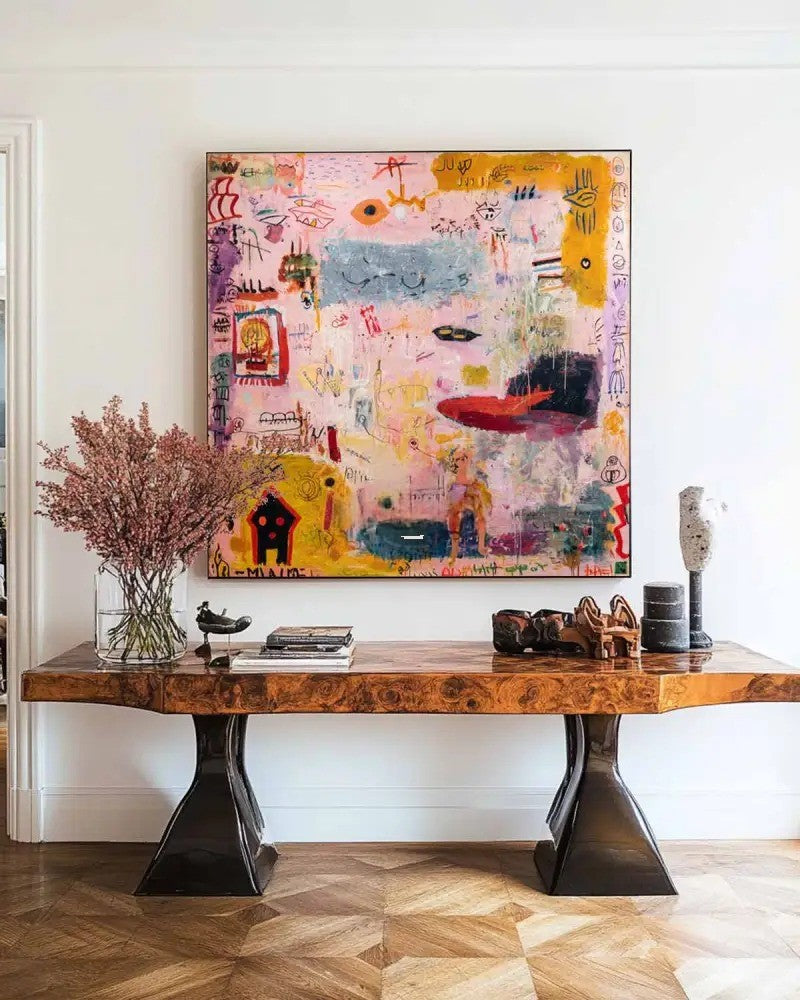 Whimsical Neo-Expressionist Painting Symbols