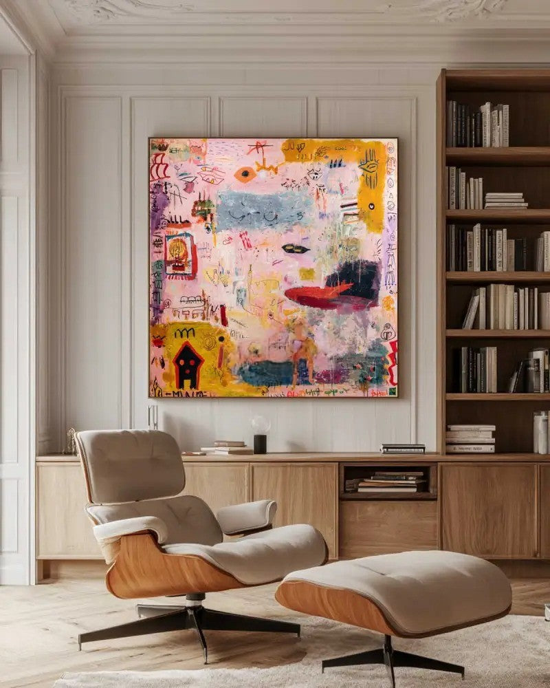 Whimsical Neo-Expressionist Painting Symbols