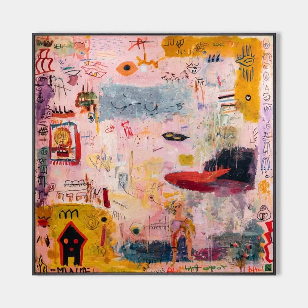 Whimsical Neo-Expressionist Painting Symbols
