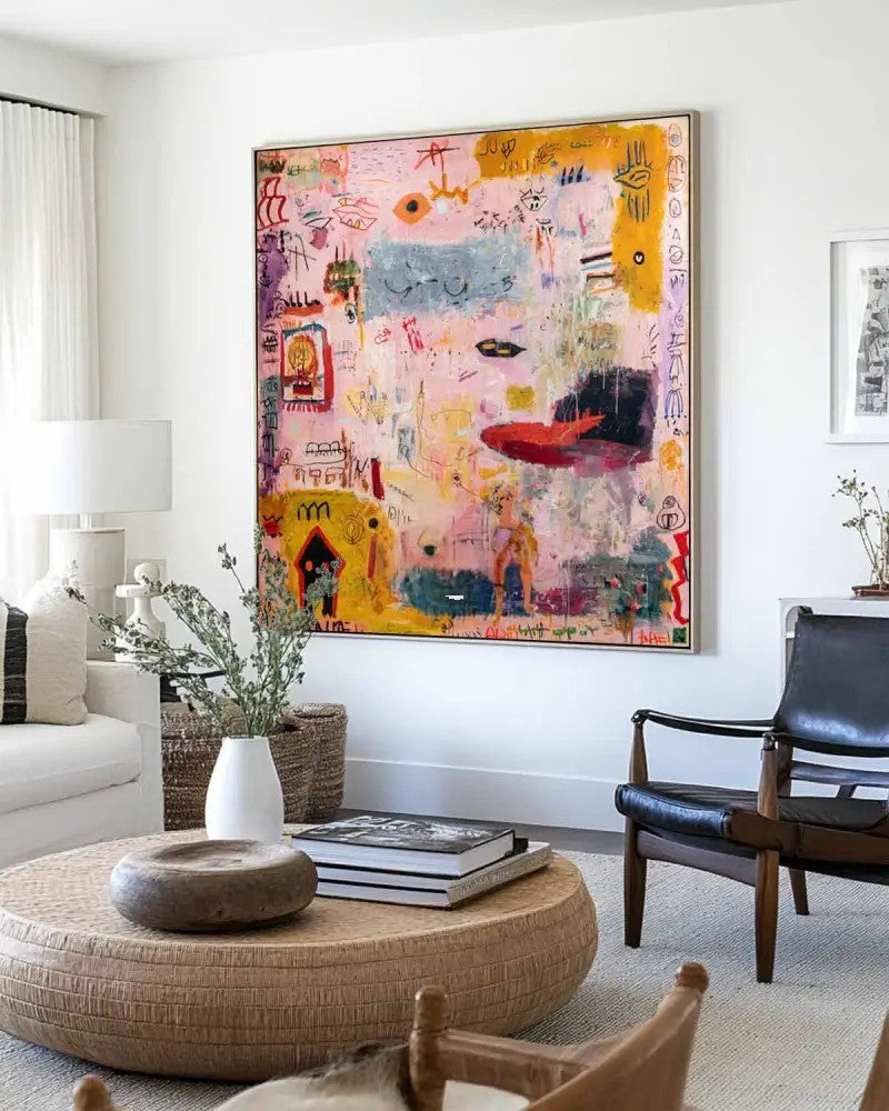 Whimsical Neo-Expressionist Painting Symbols