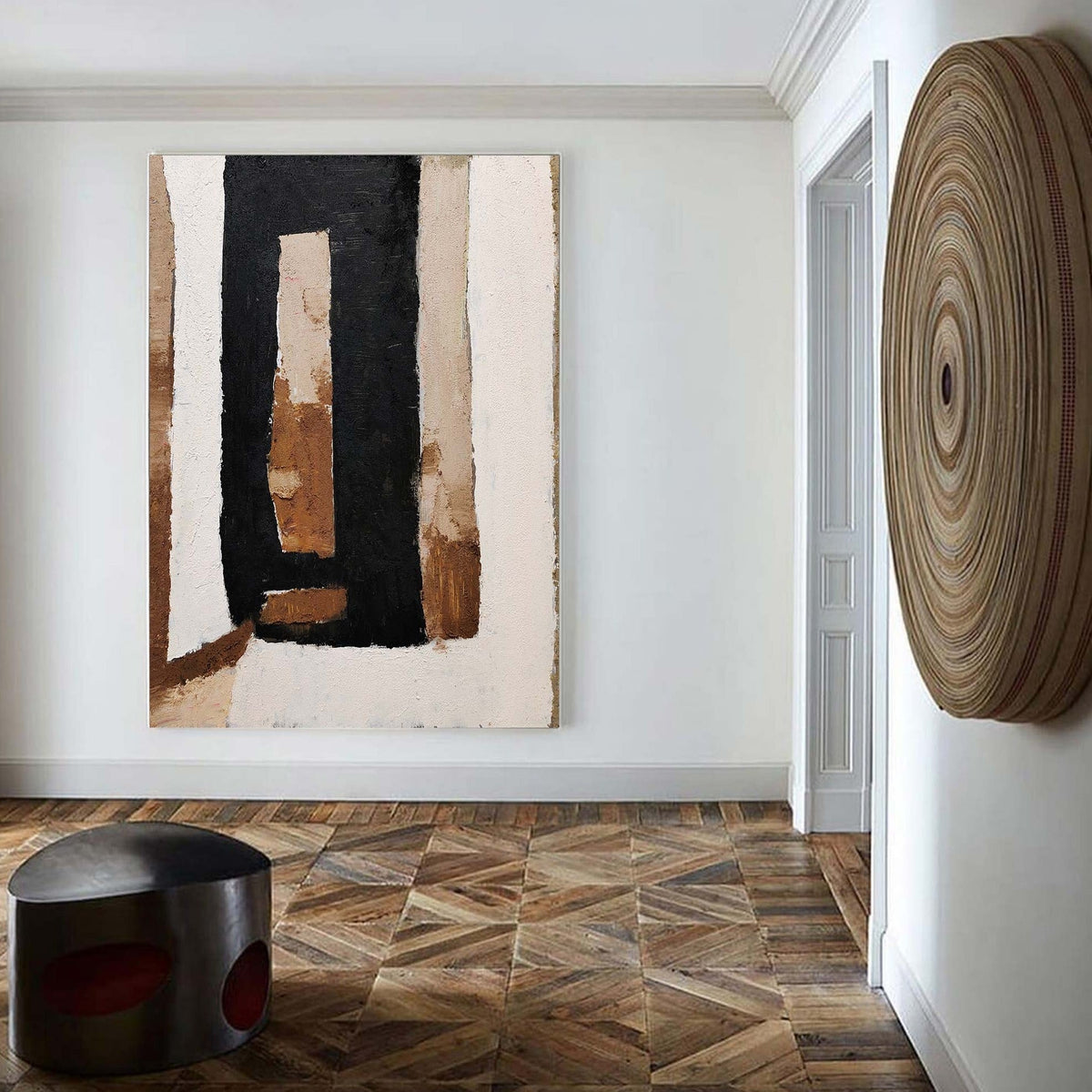Earthy Geometric Abstract Painting