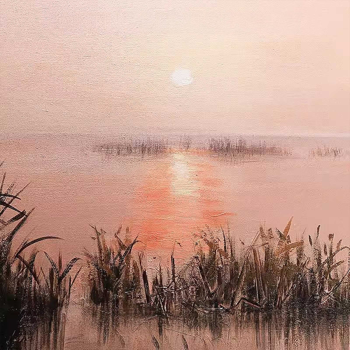 Wall Art Horizontal Abstract Wetland Sunrise