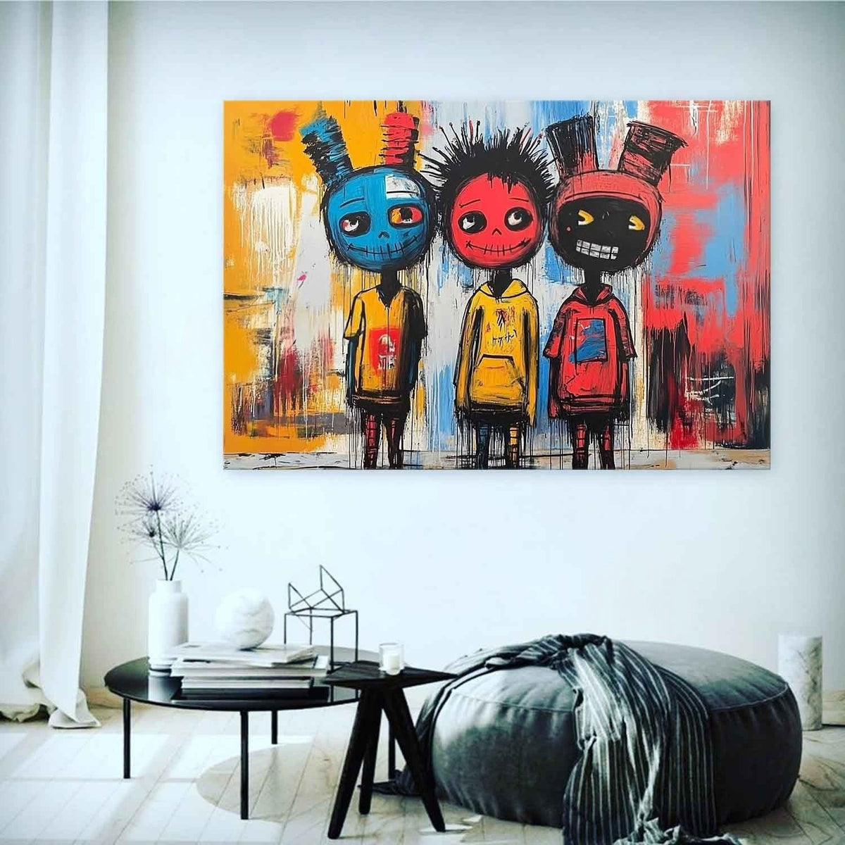 Wall Art Neo Expressionist Trio Skull