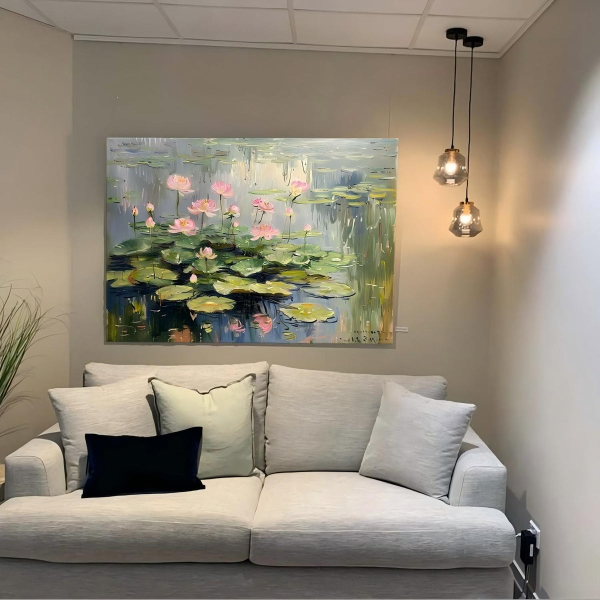 Wall Art Landscape Layer Water Lotus Serene