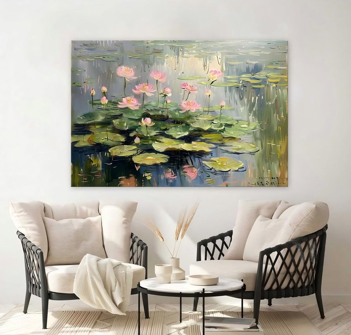 Wall Art Landscape Layer Water Lotus Serene