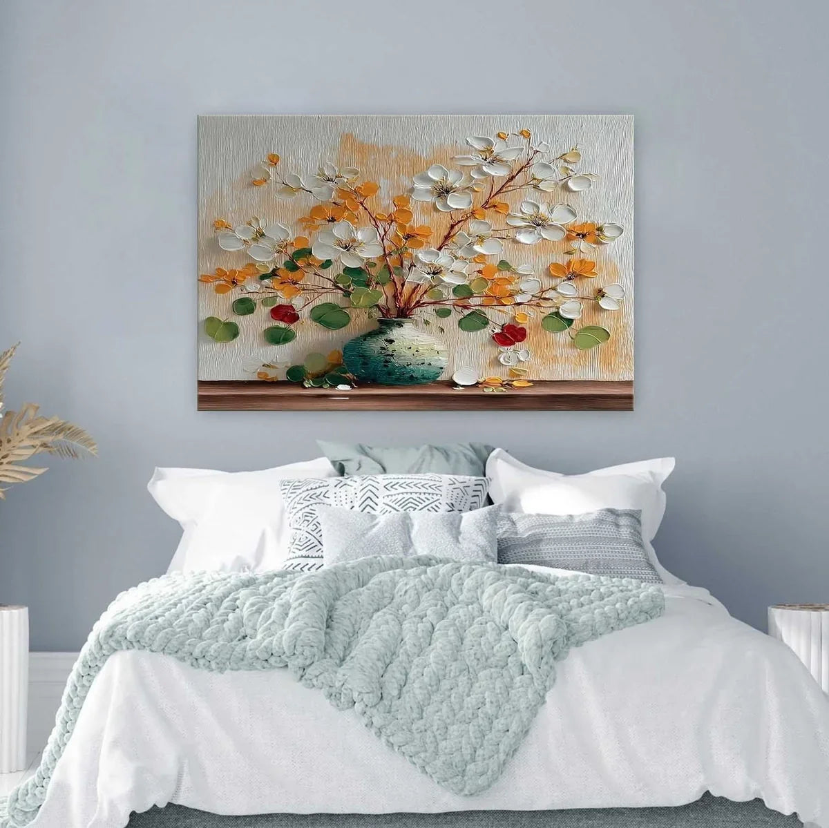 Autumn Floral Bouquet Impasto Painting