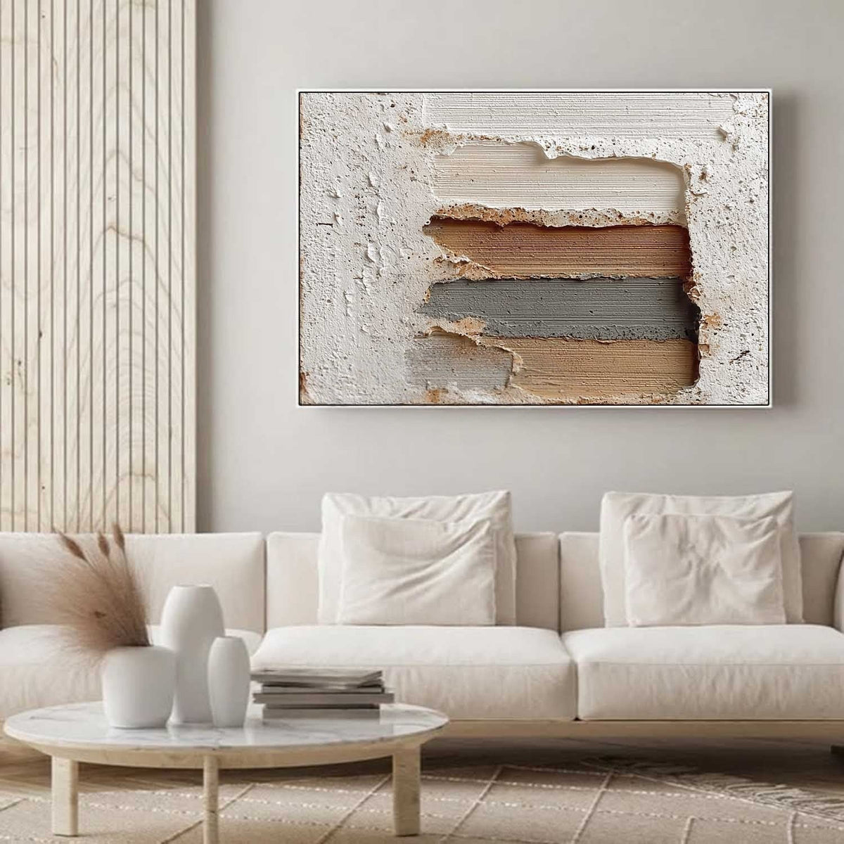 Wabi-Sabi Layered Peeling Wall Painting
