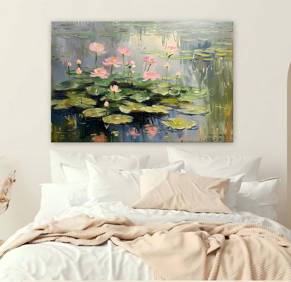 Wall Art Landscape Layer Water Lotus Serene