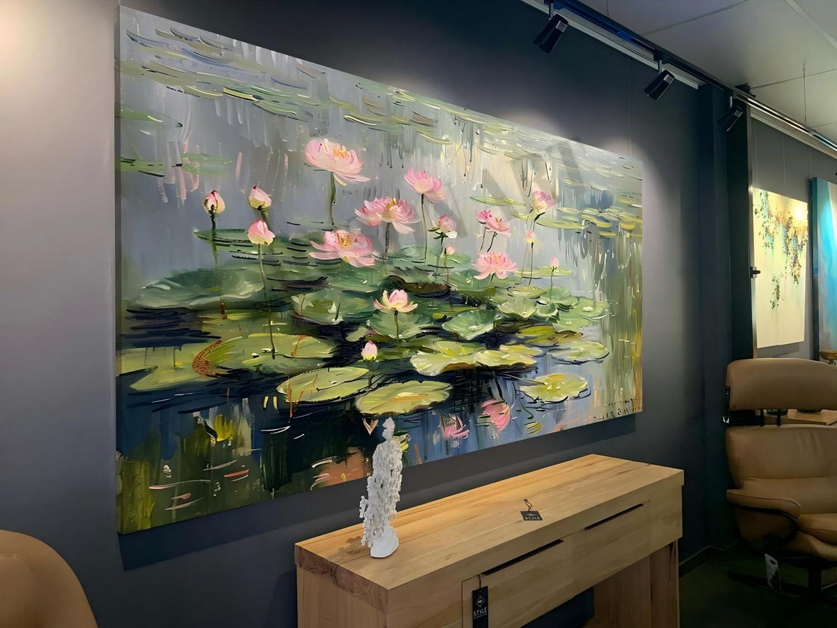 Wall Art Landscape Layer Water Lotus Serene