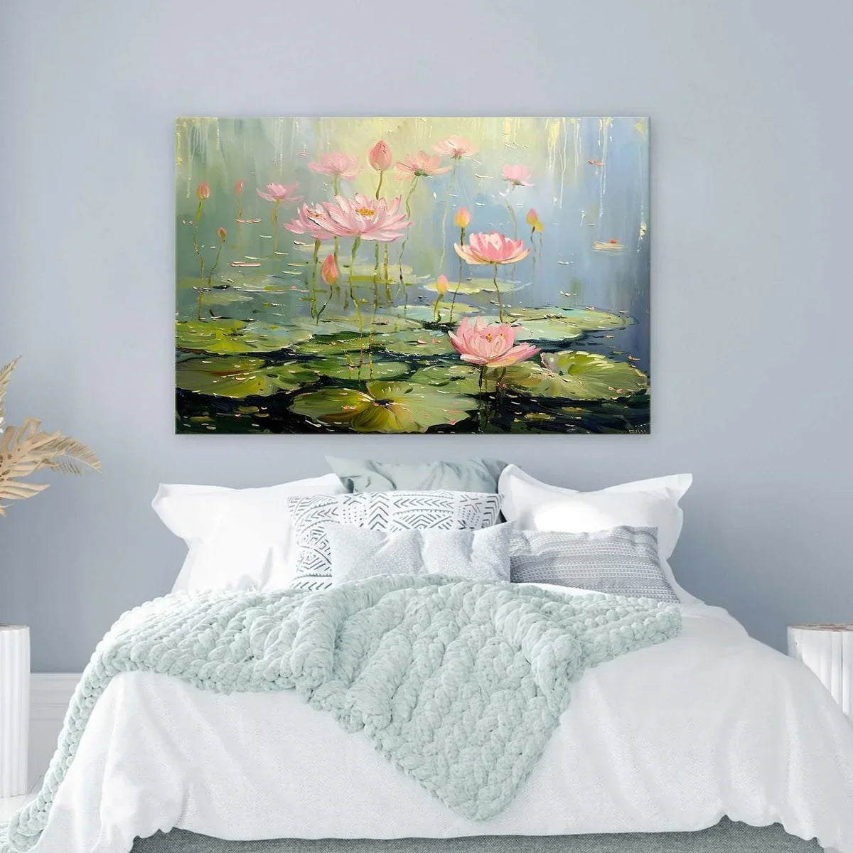Wall Art Horizontal Lotus Pond Painting