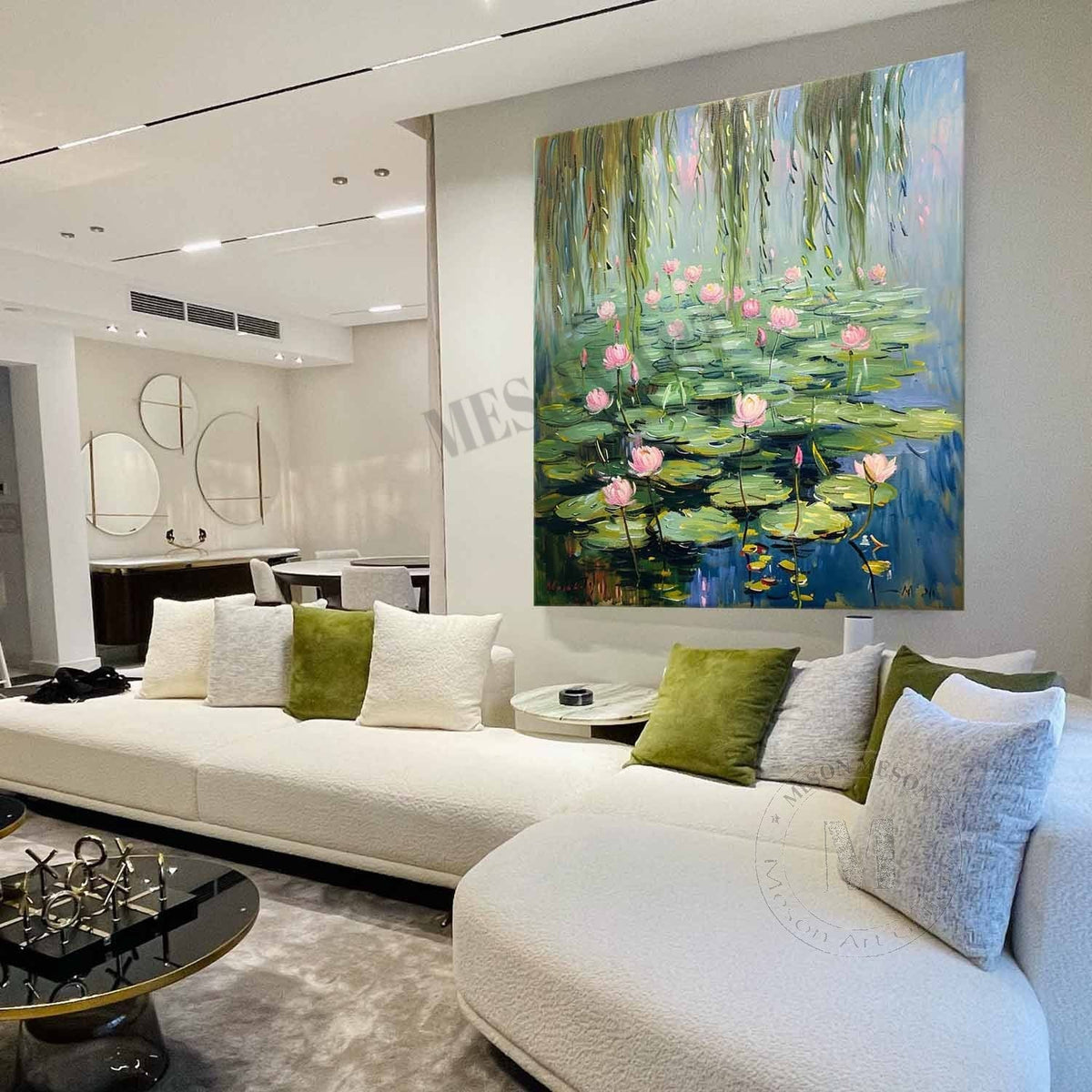 Wall Art Landscape Lotus Atmospheric Ripple