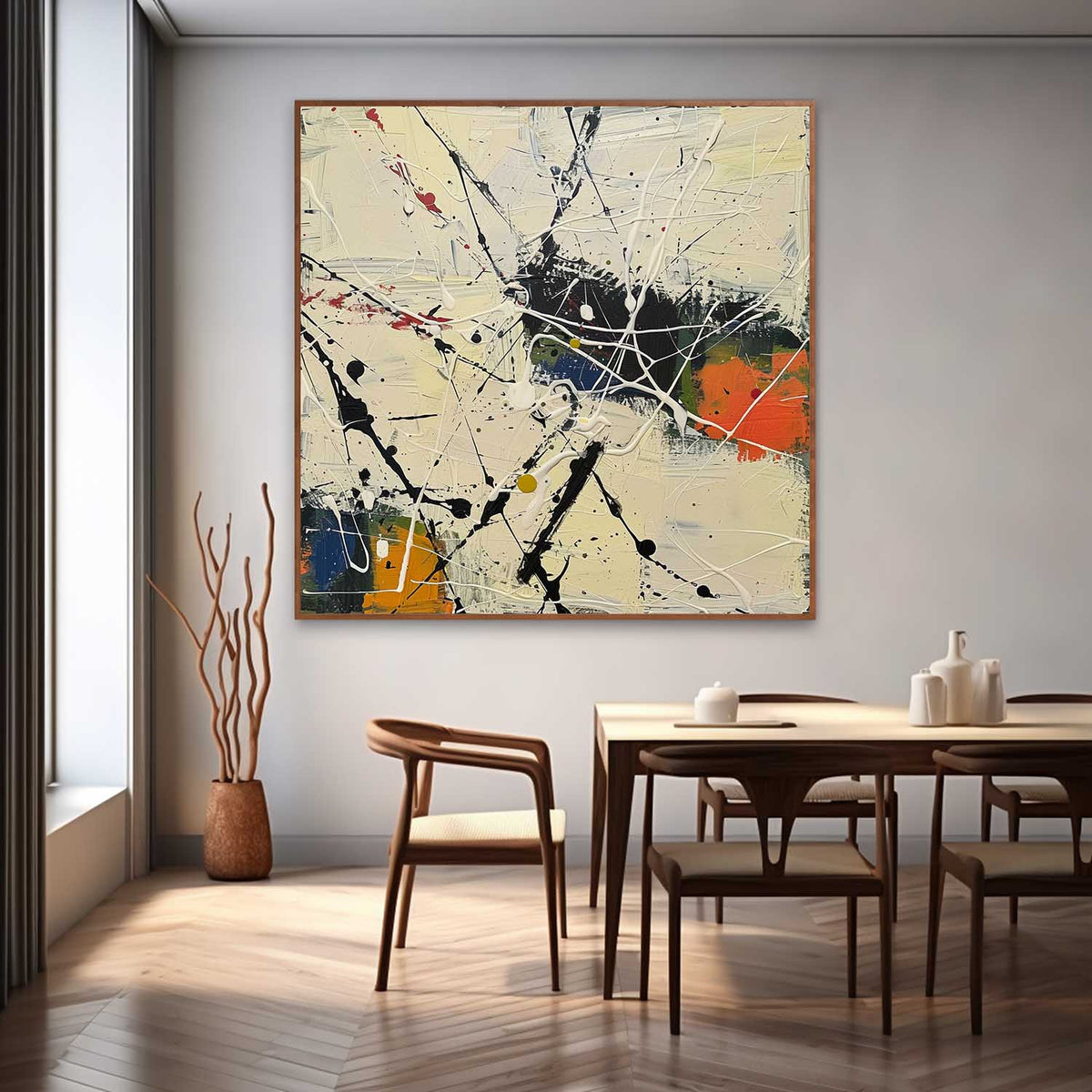 Expressionist Splatter Impasto Painting