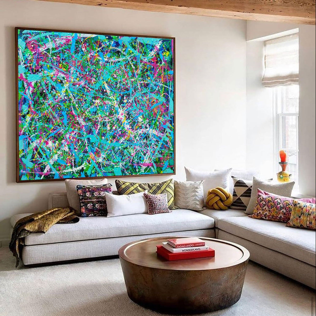 Vibrant Abstract Expressionist Oil Painting