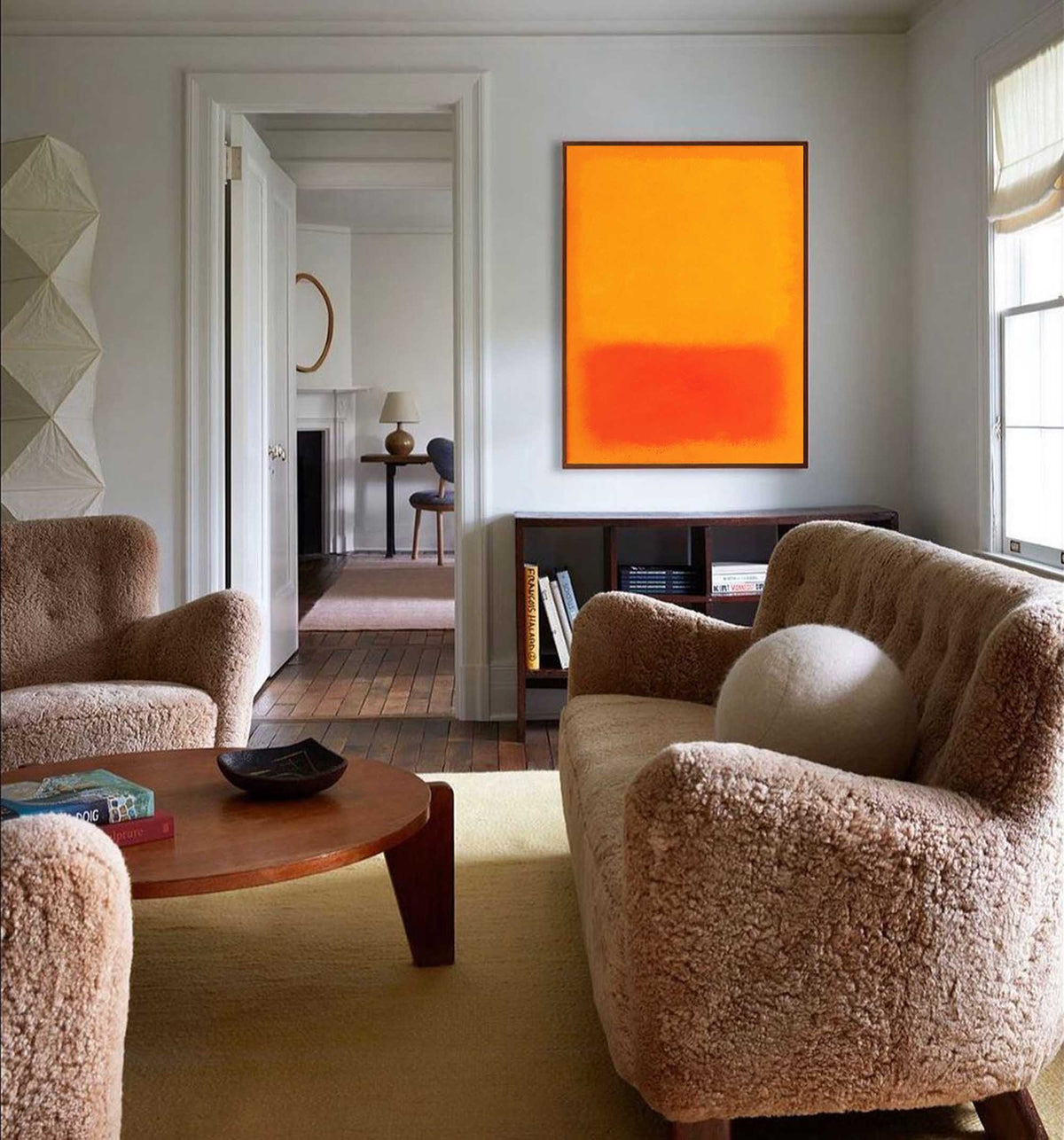 Mark Rothko Style Color Field Painting Warm Orange