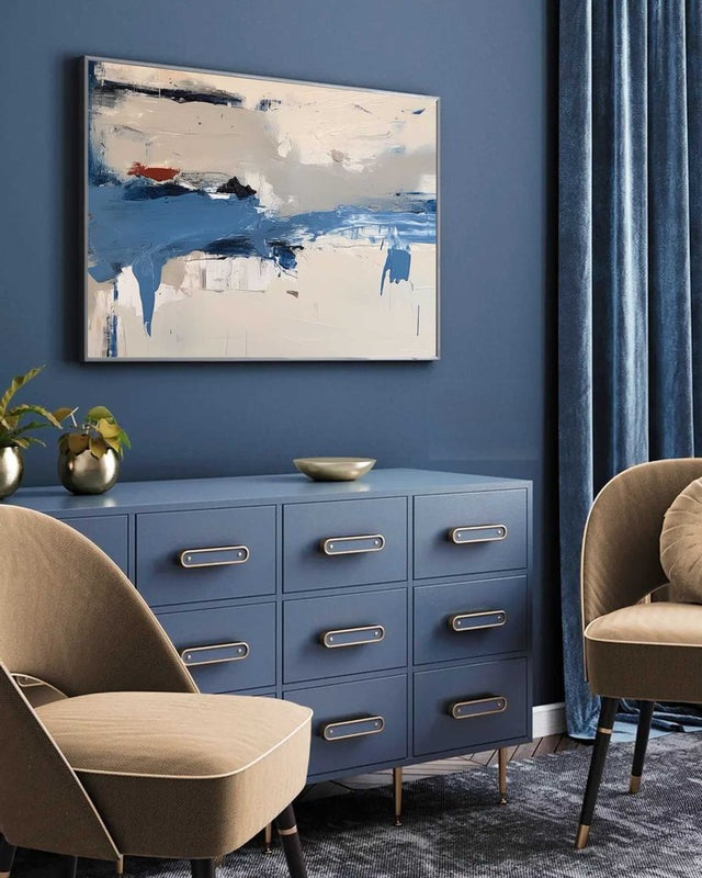 Coastal Horizon Abstract Expressionist Painting