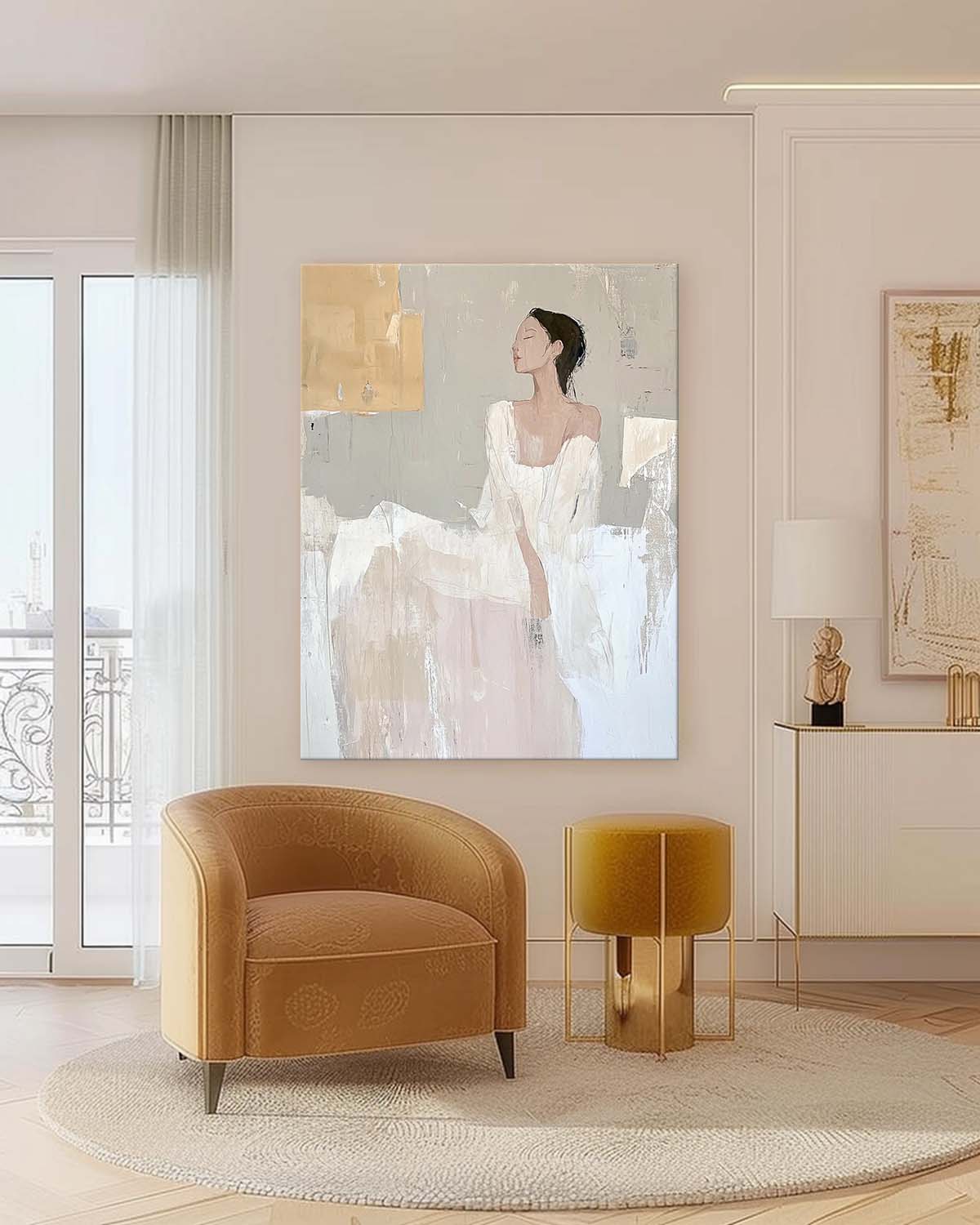 Quiet Grace Figurative Woman Oil Painting