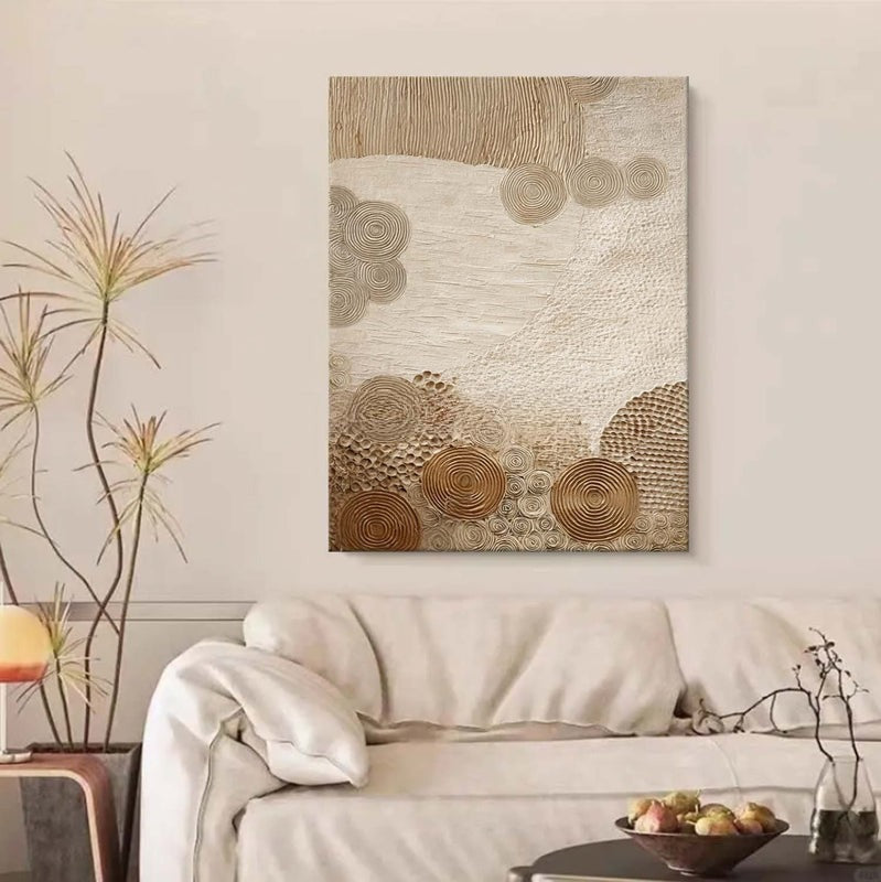 Wall Art Organic Flow Texture Bohemian Painting