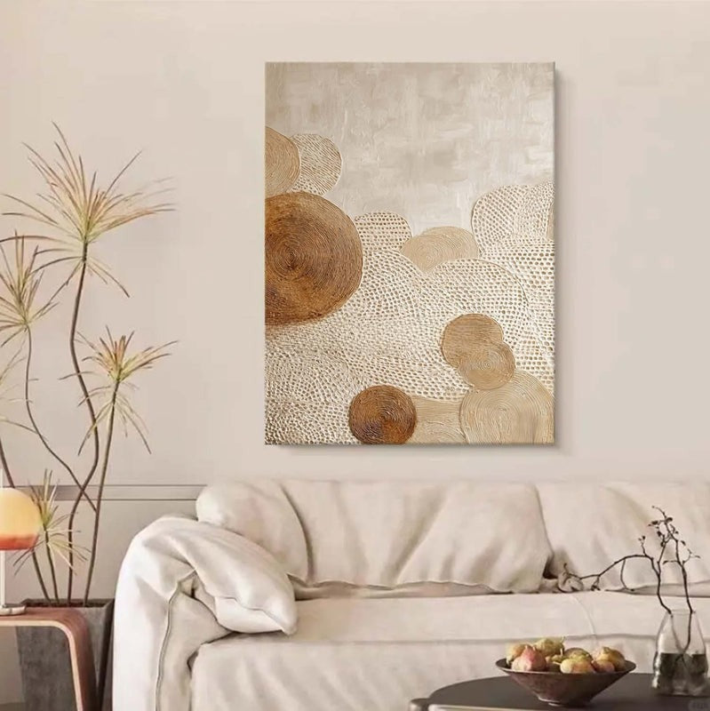 Wall Art Neutral Textured Oil Painting