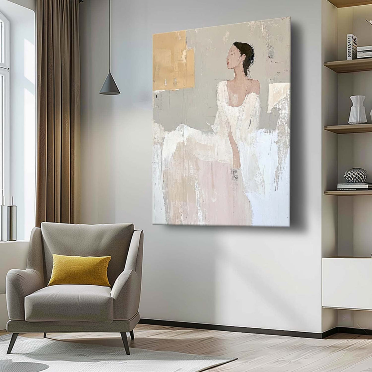 Quiet Grace Figurative Woman Oil Painting