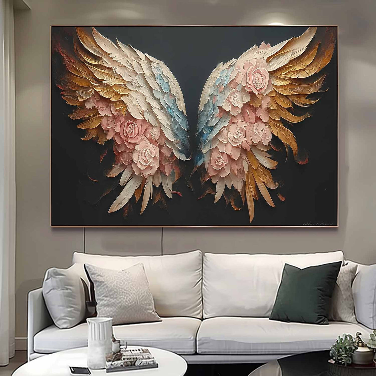Wall Art Surrealist Floral Wing Modern Painterly