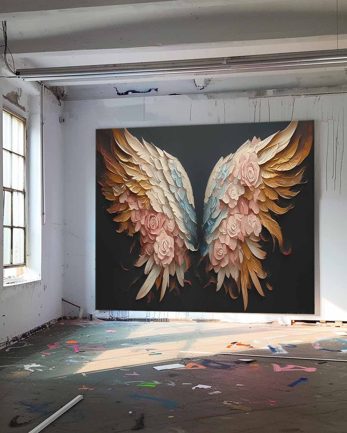 Wall Art Surrealist Floral Wing Modern Painterly