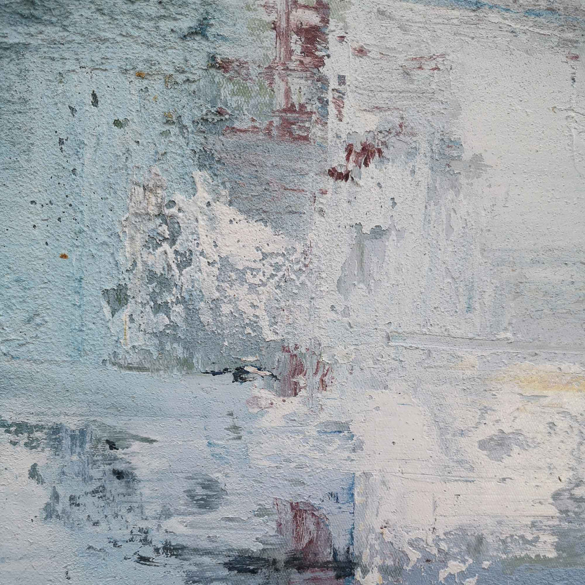 Coastal Breeze Abstract Oil Painting Vertical