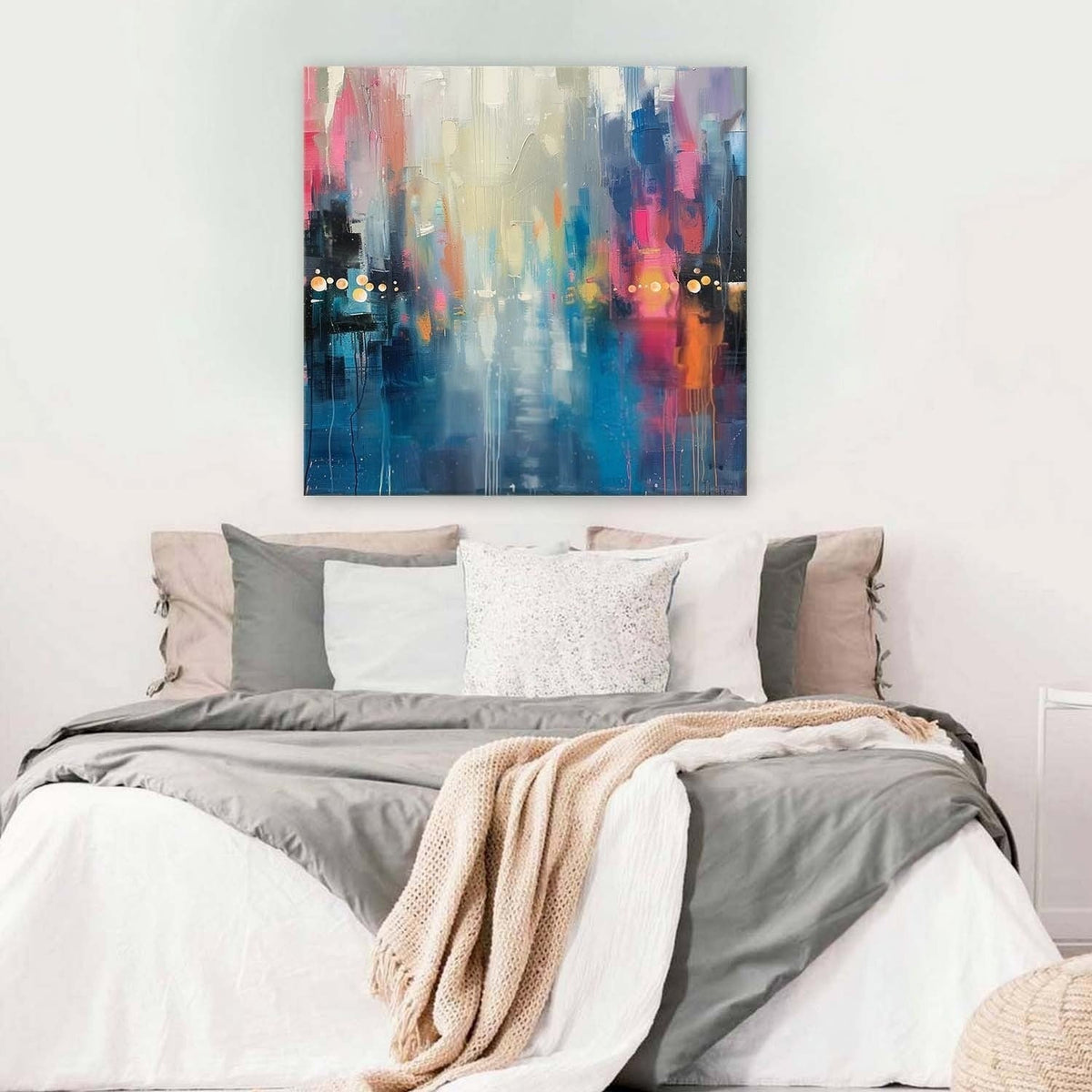 Wall Art Vibrant Abstract City Skyline