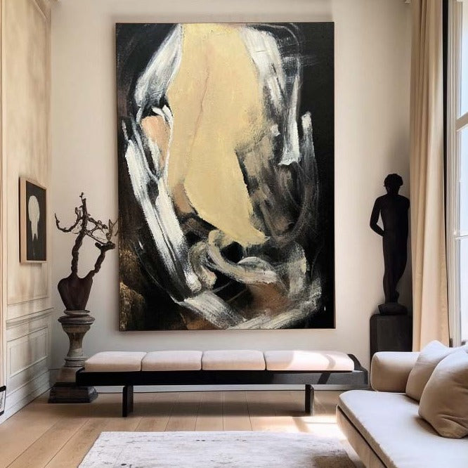 Wall Art Golden Ember Swirl