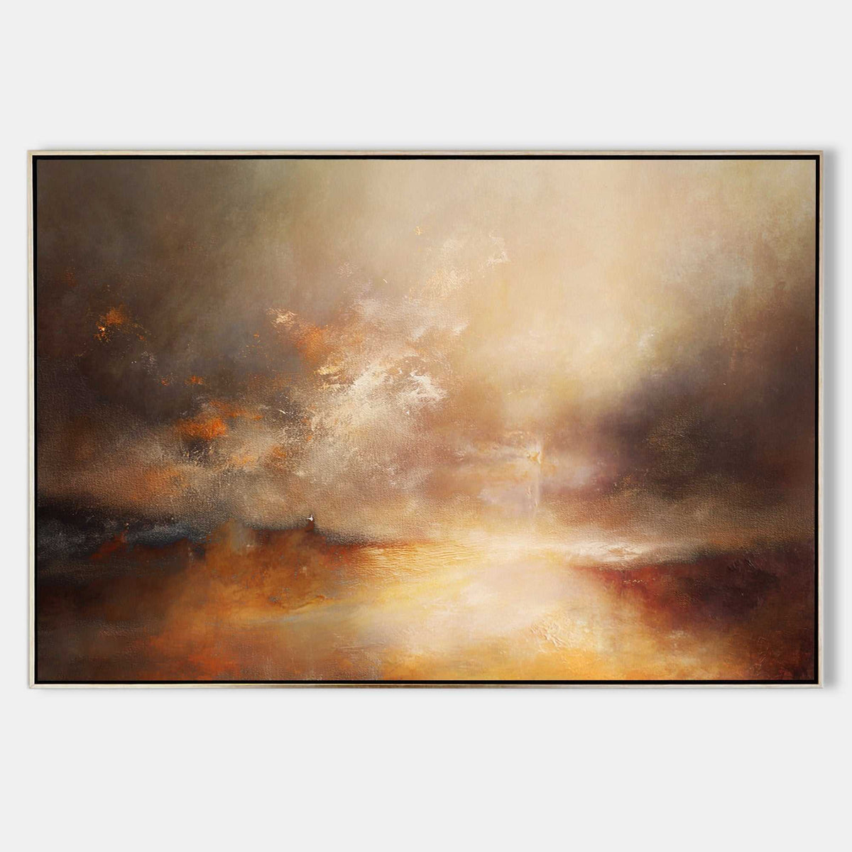 Warm Sunset Landscape Oil Painting