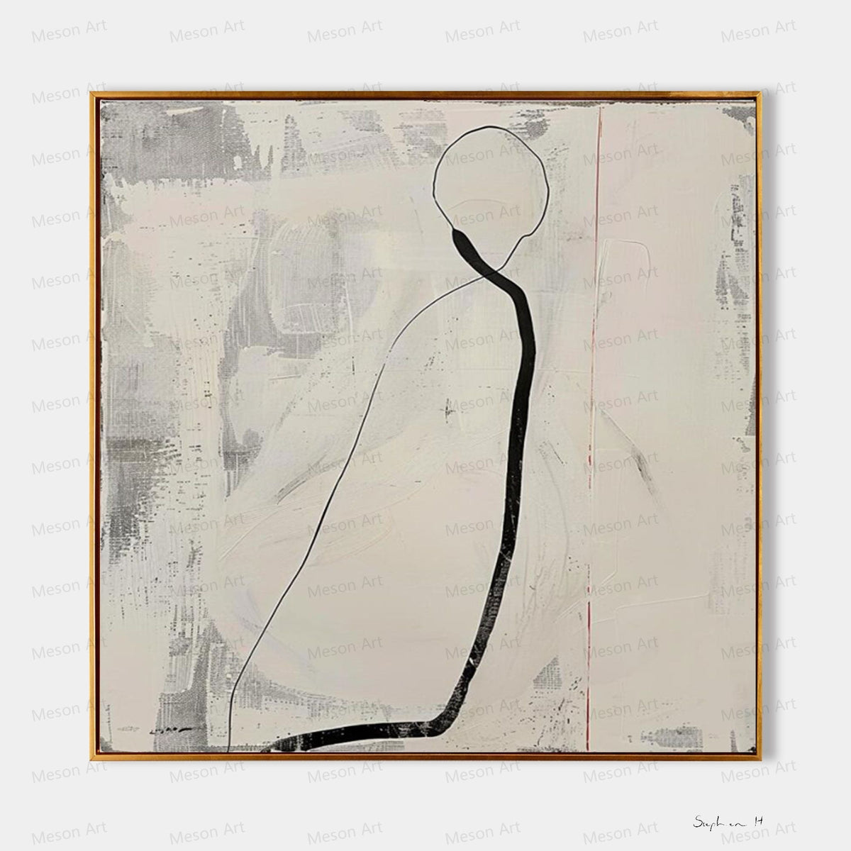 Wall Art Square Abstract Minimalist Figure