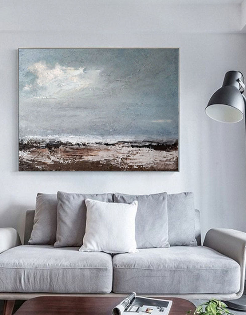 Seaside Scenery Abstract Painting
