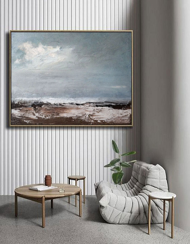 Seaside Scenery Abstract Painting