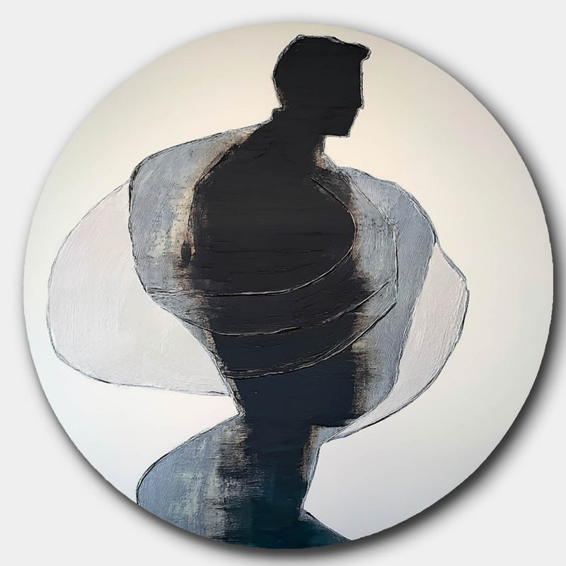 Wall Art Textured Male Figure Silhouette