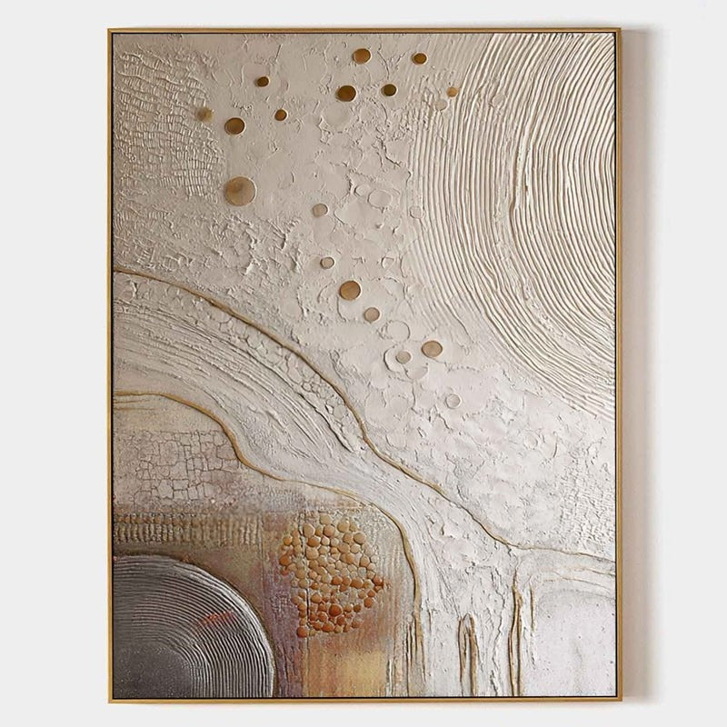 Wall Art Minimalist 3D Gold Abstract Dots