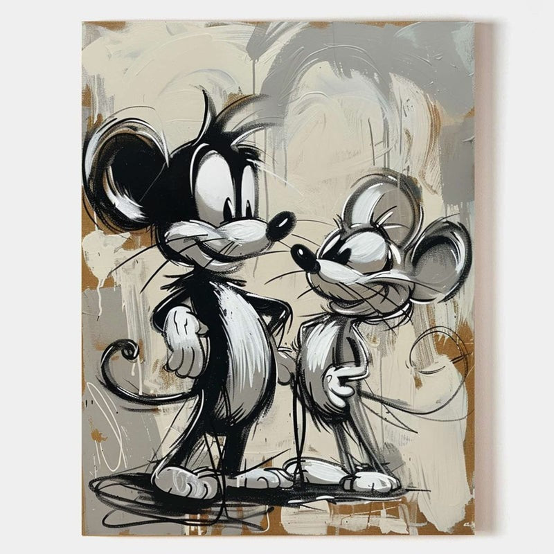 Wall Art Timeless Pop Art Mouse Pair