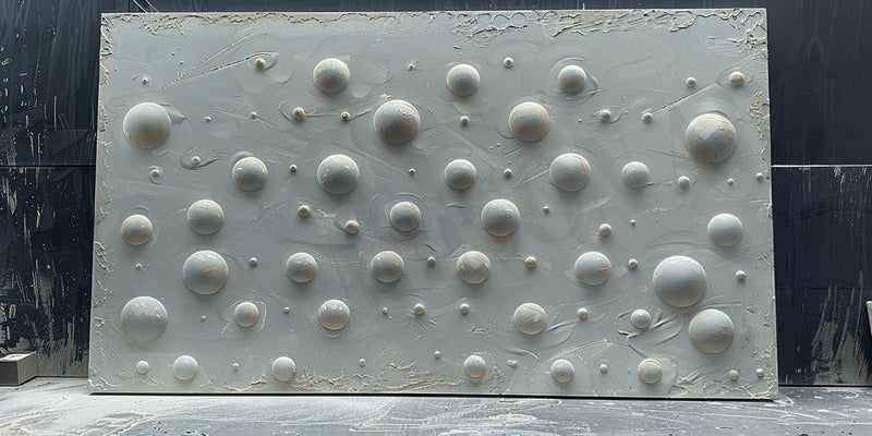 Wall Art Neutral Bubble Dotted Canvas
