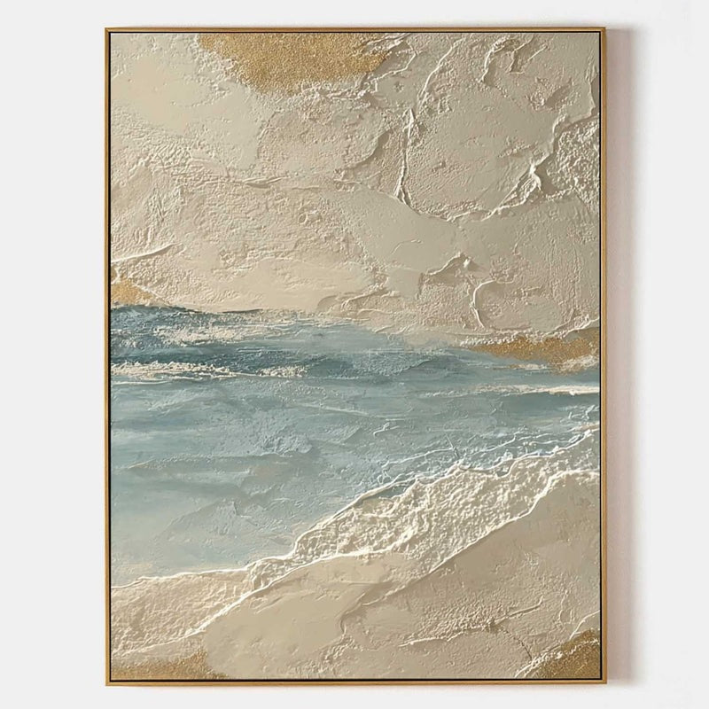 Wall Art Coastal Textured Serene Ocean