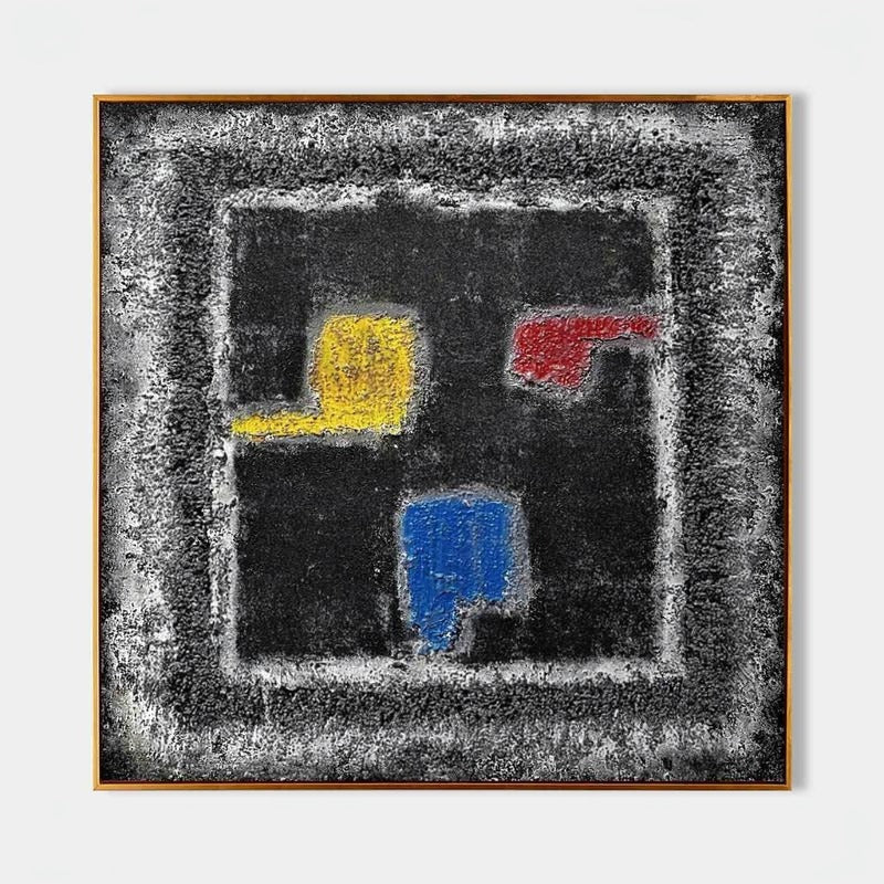 Wall Art Dark Abstract Wabi-Sabi Canvas