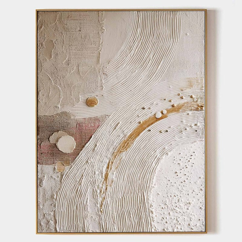 Wall Art Minimalist 3D Gold Abstract Flowing