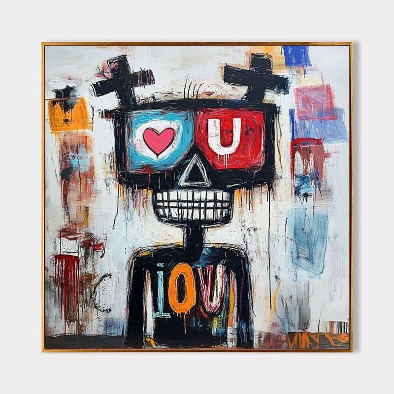 Wall Art Neo Expressionist Skeleton Heart