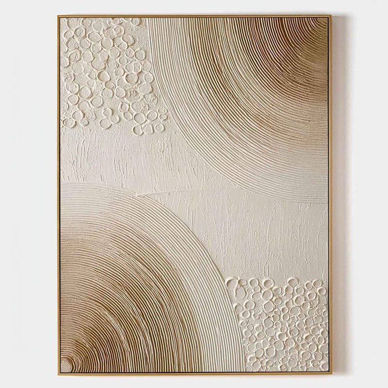 Wall Art Minimalist 3D Textured Radial Lines