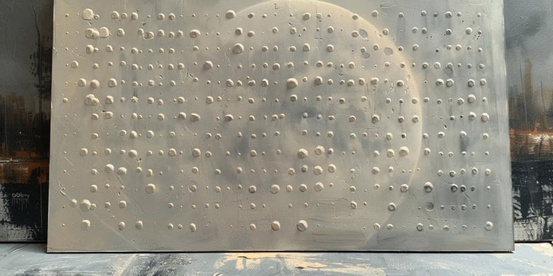 Wall Art Neutral Dotted Moon Canvas Painting