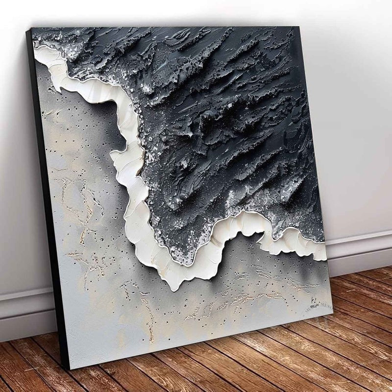 Wall Art Monochrome Coastal Wave