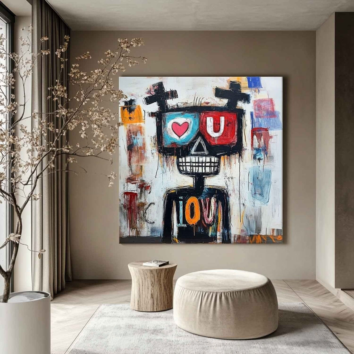 Wall Art Neo Expressionist Skeleton Heart