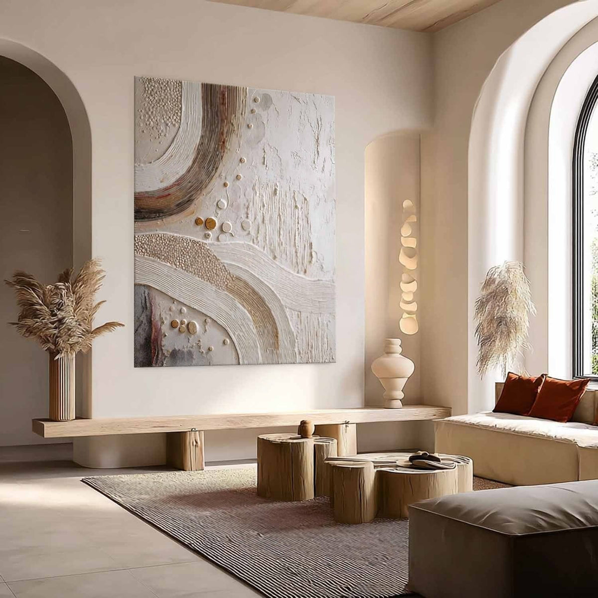 Wall Art Minimalist 3D Abstract Flowing Waves